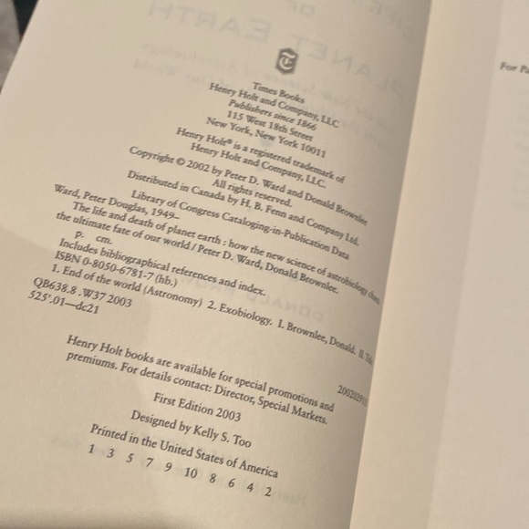 “The Life and Death of Planet Earth,” Paperback - Picture 3 of 3